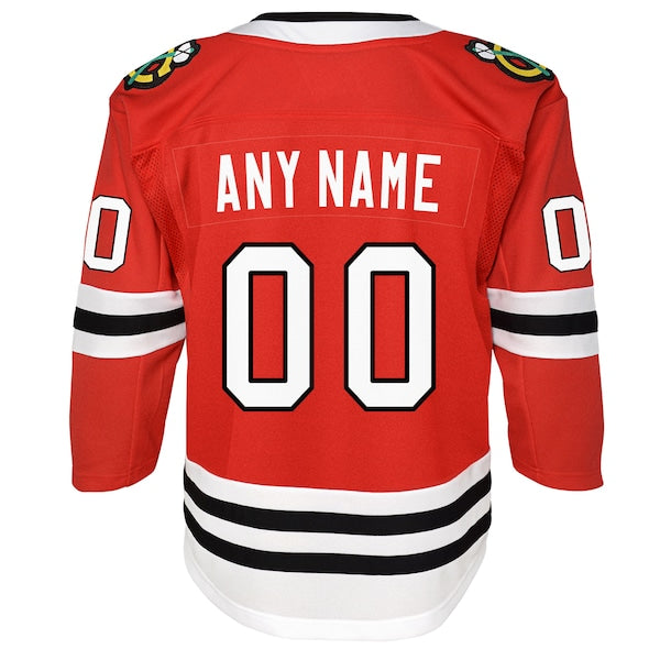 Chicago Blackhawks Youth Premier Custom Jersey - Red - Image 3