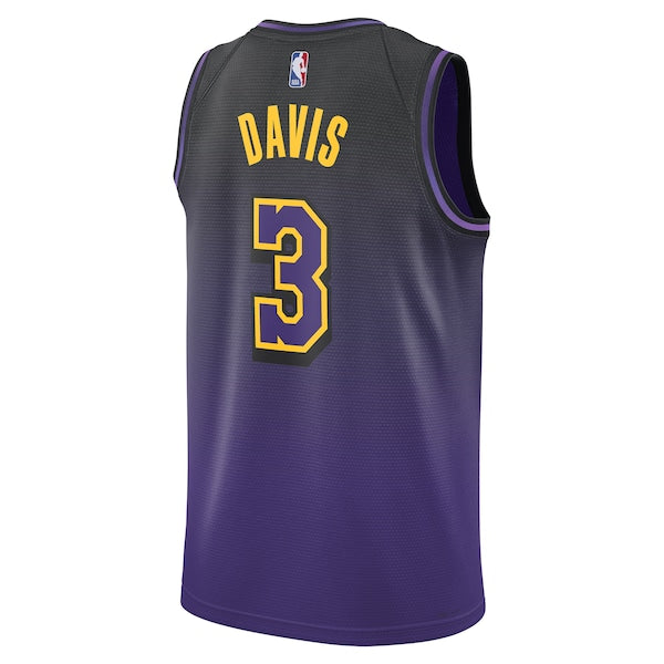 Anthony Davis Los Angeles Lakers Nike Unisex 2024/25 Swingman Player Jersey - City Edition - Purple - Image 3