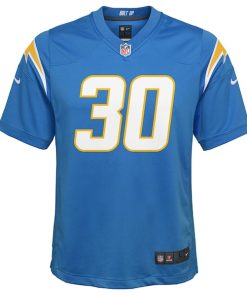 Alternative view of Austin Ekeler Los Angeles Chargers Nike Youth Game Jersey - Powder Blue