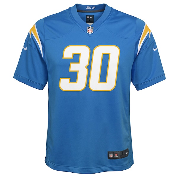 Austin Ekeler Los Angeles Chargers Nike Youth Game Jersey - Powder Blue - Image 2