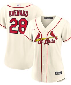 Alternative view of Nolan Arenado St. Louis Cardinals Nike Women's Alternate Replica Player Jersey - Red/Cream/White