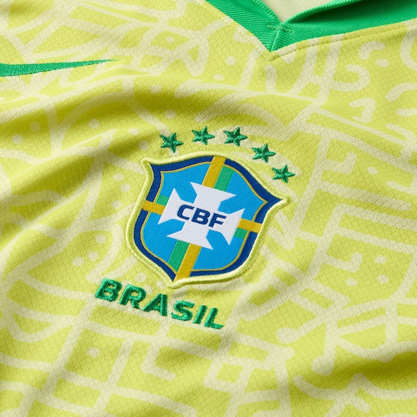 Brazil National Team Nike Women's 2024 Home Stadium Replica Jersey?ยจC Yellow - Image 4