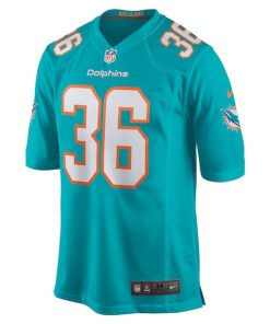 Alternative view of Mark Milton Miami Dolphins Nike Game Jersey - Aqua