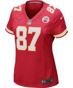 Alternative view of Travis Kelce Kansas City Chiefs Nike Women's Game Jersey - Red