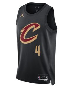 Alternative view of Evan Mobley Cleveland Cavaliers Jordan Brand Unisex Swingman Jersey - Statement Edition - Black