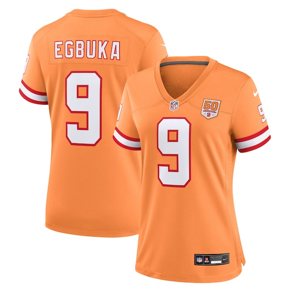 Emeka Egbuka Tampa Bay Buccaneers Nike Women's 50th Season Game Jersey - Creamsicle/White/Red - Image 2