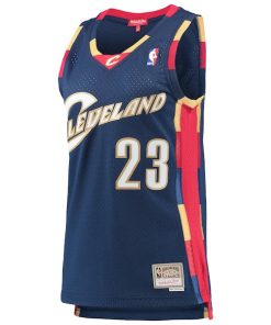 Alternative view of LeBron James Cleveland Cavaliers Women's  Hardwood Classics Swingman Jersey - Navy