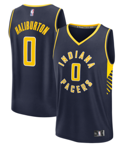 Tyrese Haliburton Indiana Pacers  Fast Break Replica Jersey - Navy - Icon Edition