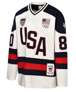 Alternative view of #80 Team USA Outerstuff Milano Cortina 2026 Winter Olympics Fashion Hockey Jersey