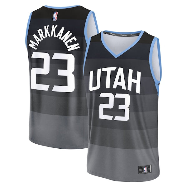 Lauri Markkanen Utah Jazz Youth 2025/26 City Edition Fastbreak Jersey - Black