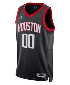 Alternative view of Houston Rockets Jordan Brand Unisex 2022/23 Swingman Custom Jersey - Statement Edition - Black