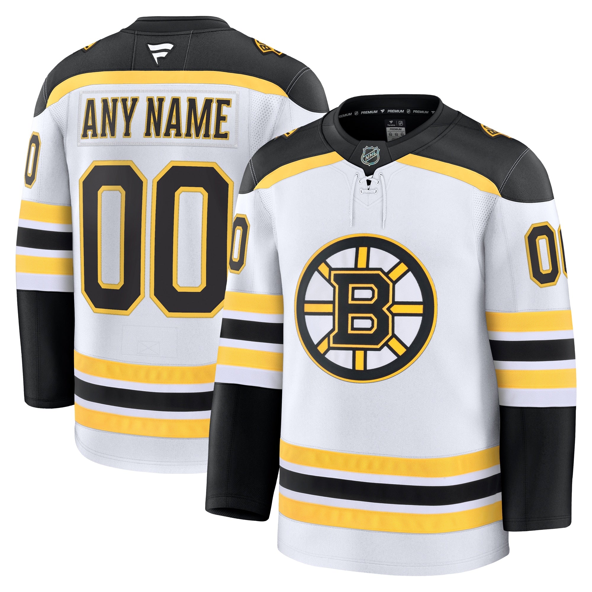 Boston Bruins Home Premium Custom Jersey - Black/White - Image 9