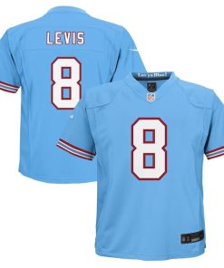 Alternative view of Will Levis Tennessee Titans Nike Toddler Alternate Oilers Throwback Game Jersey - Light Blue/Navy