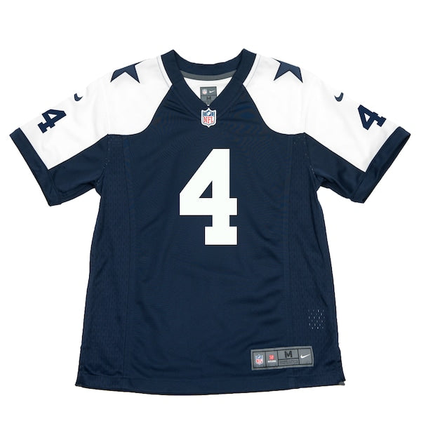 Dak Prescott Dallas Cowboys Nike Youth Throwback Game Jersey - Navy/White - Image 3