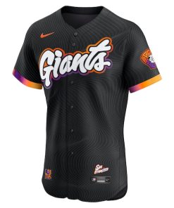 Alternative view of San Francisco Giants Nike 2025 City Connect Elite Jersey - Anthracite