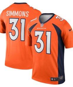 Justin Simmons Denver Broncos Nike Legend Jersey - Orange