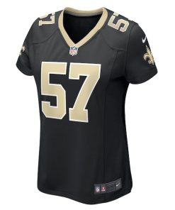 Alternative view of Niko Lalos New Orleans Saints Nike Women's Team Game Jersey -  Black