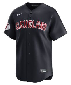 Alternative view of Jos¨¦ Ram¨ªrez Cleveland Guardians Nike Alternate Limited Player Jersey?¨C Navy