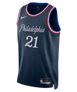 Alternative view of Joel Embiid Philadelphia 76ers Nike Unisex 2025/26 Swingman Jersey - Navy - City Edition