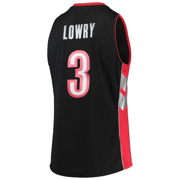 Kyle Lowry Toronto Raptors 2001/02 Hardwood Classics Swingman Jersey - Black - Image 3