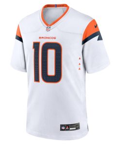 Alternative view of Bo Nix Denver Broncos Nike Game Jersey -  White