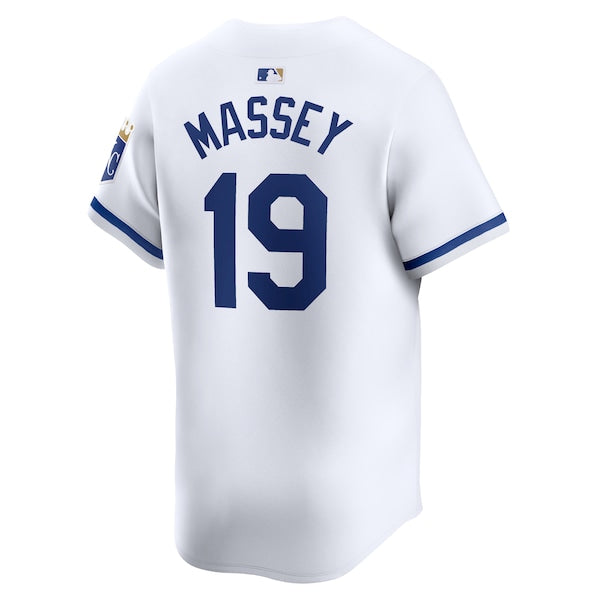 Michael Massey Kansas City Royals Nike Home Limited Player Jersey - White - Image 3