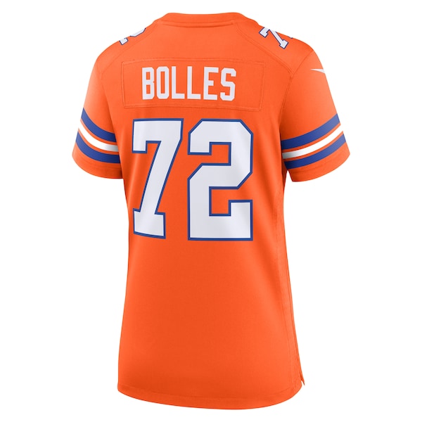 Garrett Bolles Denver Broncos Nike Women's Mile High Collection 1977 Throwback Player Game Jersey - Orange - Image 3