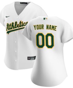 Oakland Athletics Nike Women's Home Replica Custom Jersey - White