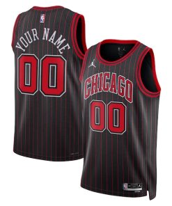 Chicago Bulls Jordan Brand Unisex Swingman Custom Jersey - Statement Edition - Black