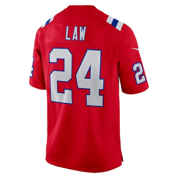 Ty Law New England Patriots Nike Retired Player Alternate Game Jersey - Red/Navy - Image 4