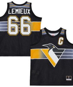 Mario Lemieux Pittsburgh Penguins  Unisex Maxxed Out Fashion Basketball Jersey - Black
