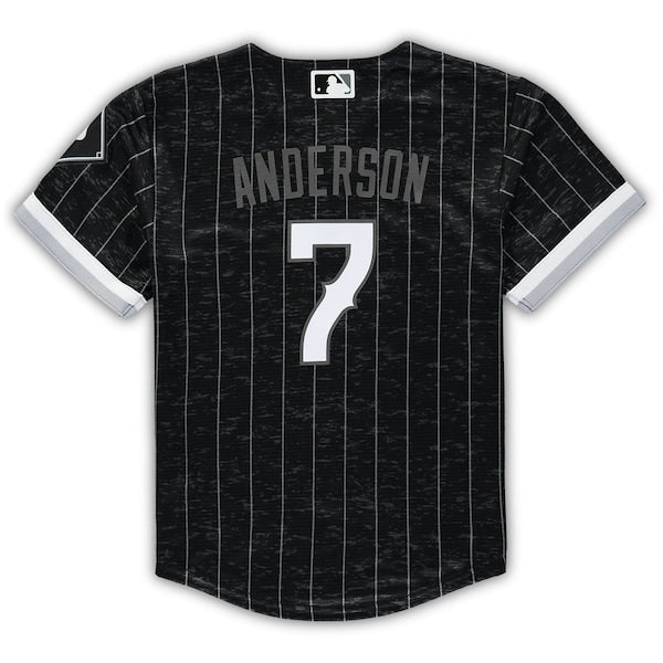 Tim Anderson Chicago White Sox Nike Preschool City Connect Script Replica Jersey - Black - Image 3