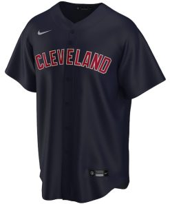 Alternative view of Cleveland Indians Nike Youth Alternate Replica Team Jersey - Navy