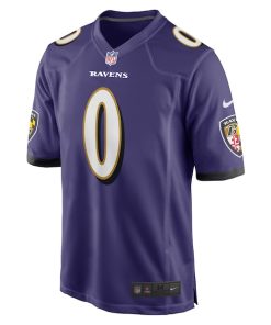 Alternative view of Roquan Smith Baltimore Ravens Nike Team Game Jersey - Purple