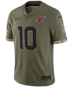 Alternative view of DeAndre Hopkins Arizona Cardinals Nike 2022 Salute To Service Limited Jersey - Olive
