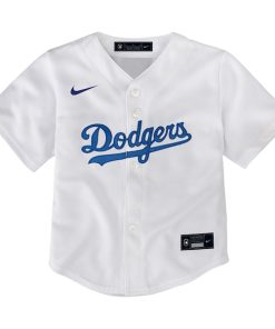Alternative view of Clayton Kershaw Los Angeles Dodgers Nike Toddler Home Game Jersey - White