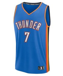Alternative view of Chet Holmgren Oklahoma City Thunder   2025 NBA Finals Fast Break Replica Player Jersey - Blue - Icon Edition