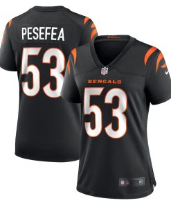 TJ Pesefea Cincinnati Bengals Nike Women's Team Game Jersey -  Black