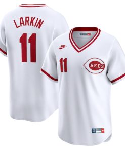 Barry Larkin Cincinnati Reds Nike Throwback Cooperstown Limited Jersey - White