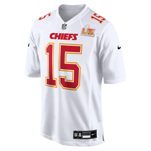 Patrick Mahomes Kansas City Chiefs Nike Super Bowl LIX Fashion Game Jersey - Tundra White/Black - Image 3