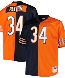 Walter Payton Chicago Bears Big & Tall Split Legacy Retired Player Replica Jersey - Navy/Orange