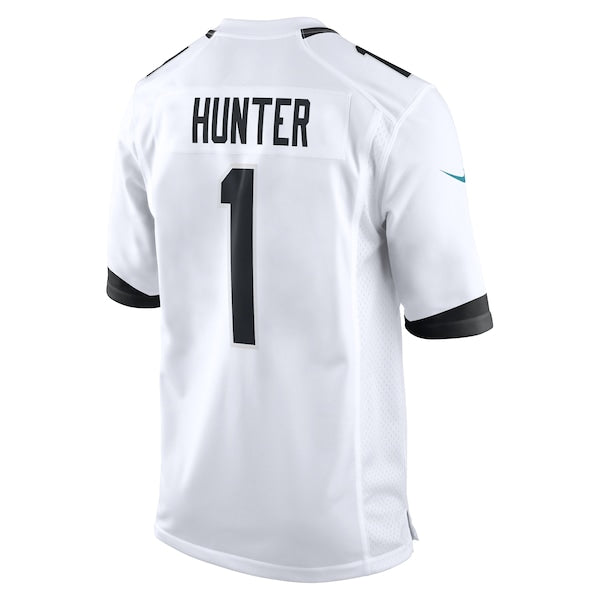 Travis Hunter Jacksonville Jaguars Nike 2025 NFL Draft First Round Pick Game Player Jersey - White/Black/Teal - Image 4