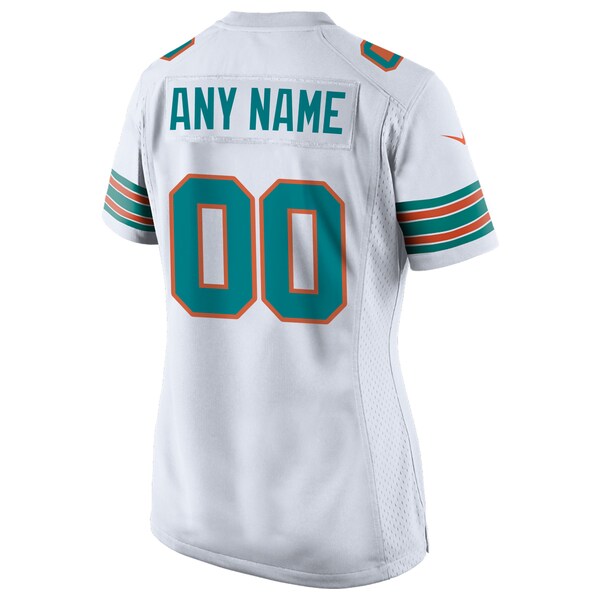 Miami Dolphins Nike Women's Alternate Custom Game Jersey - White - Image 3