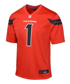 Alternative view of Stefon Diggs Houston Texans Nike Youth Alternate Player Game Jersey -  Red