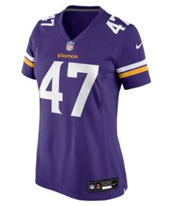 Alternative view of Jake McQuaide Minnesota Vikings Nike Women's  Game Jersey -  Purple