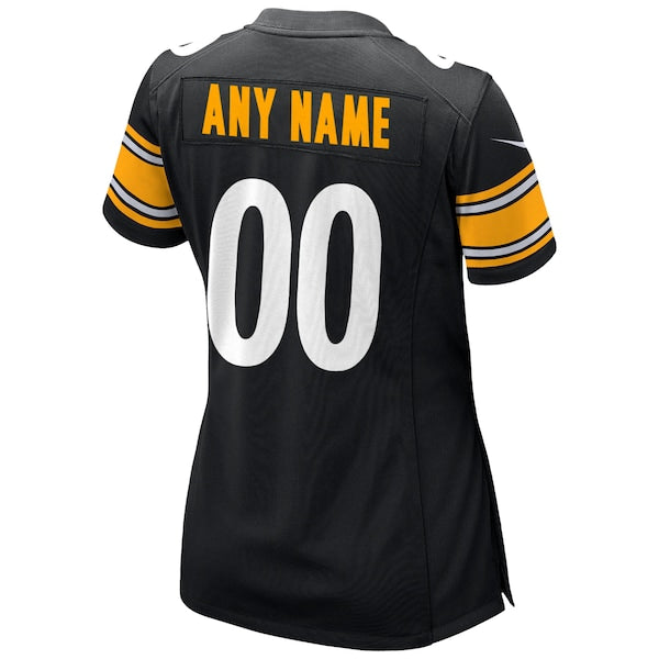 Pittsburgh Steelers Nike Women's Custom Game Jersey - Black - Image 3