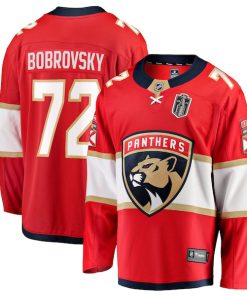 Sergei Bobrovsky Florida Panthers  2025 Stanley Cup Final Home Breakaway Player Jersey - Red