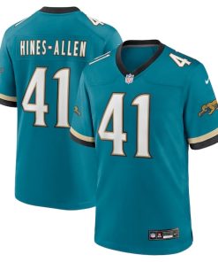 Josh Hines-Allen Jacksonville Jaguars Nike Prowler Throwback Player Game Jersey - Teal