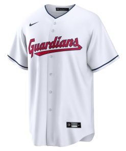 Alternative view of Steven Kwan Cleveland Guardians Nike Home Replica Jersey - White