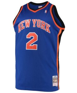 Alternative view of Larry Johnson New York Knicks 1998/99 Big & Tall Hardwood Classics Swingman Jersey - Blue